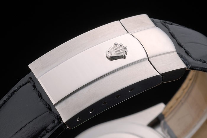 Swiss Rolex Datejust Special Edition 2012 Black Leather Strap 80252 - Image 6