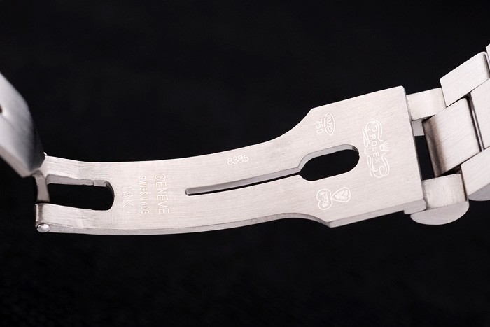 Swiss Rolex Day-Date Stainless Steel Bracelet Black Dial 80294 - Image 7