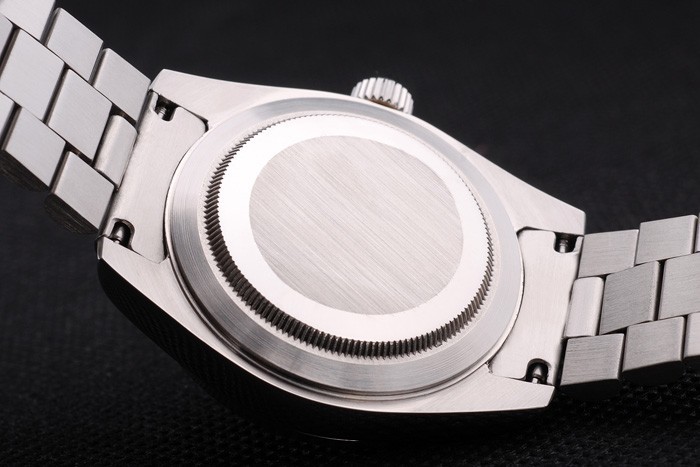 Swiss Rolex Day-Date Stainless Steel Bracelet Black Dial 80294 - Image 8