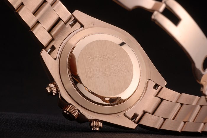 Rolex Daytona Black Ion Plated Tachymeter Rose Gold Strap Black Dial 80245 - Image 8